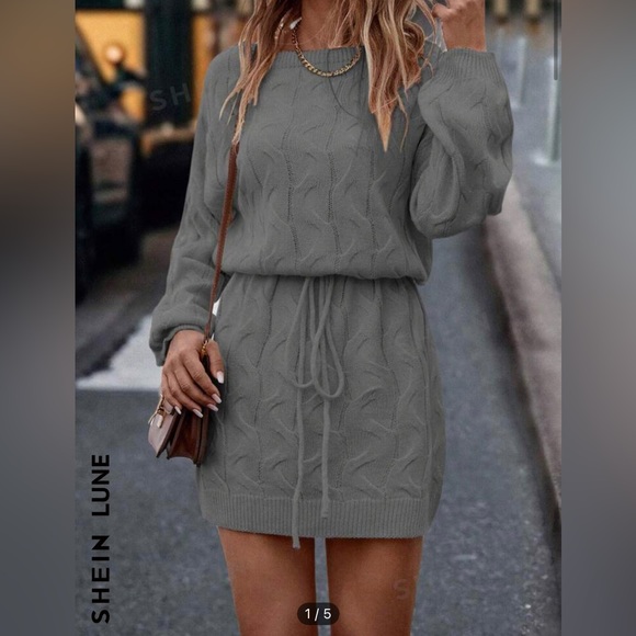 SHEIN Dresses & Skirts - Grey sweater dress